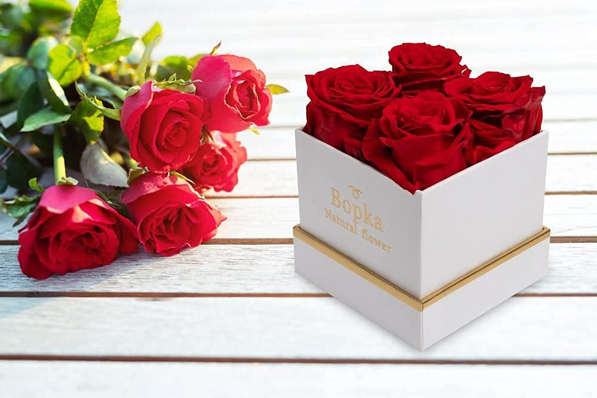 Preserved Real Roses in a Box Eternal Rose Gift Box Unique Gift Set for Her Long Lasting Roses Preserved Fresh Real Flower Rose Immortal Roses Valentine’S Day Anniversary Birthday Gift
